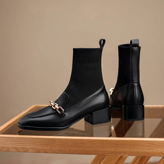 Cadence Loafer Style Sock Ankle Boots Newgew