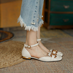Drew Handmade Ankle Strap Flats with Tassel NEW GEW