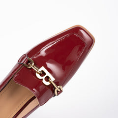 Colbie Heeled Loafers with Metallic Decor NEW GEW