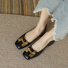 Dylan Low Heeled Ballet Flats with Metal NEW GEW