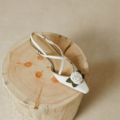 Desirae Vintage Cross Strap Slingback Kitten Heel Pumps NEW GEW