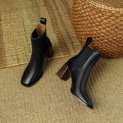 Halle Cognac Boots with Heels Newgew