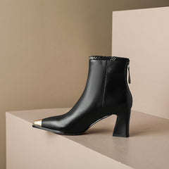Irene Black Cap Toe Boots Newgew