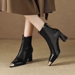 Irene Black Cap Toe Boots Newgew