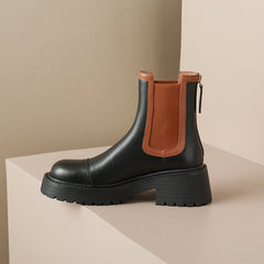 Holly Lug Sole Beige Chelsea Boots Newgew