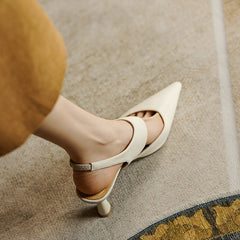 Fayth White Slingback Heels Newgew