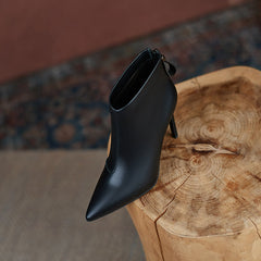 Ina Black Stiletto Ankle Boots Newgew