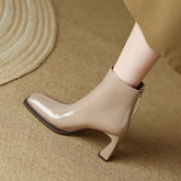 Hana Ba Zip Square Toe Ankle Boots Newgew