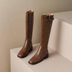 Nahla Brown Knee High Boots for Women newgew