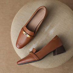 Ilhan Low Heel Loafers Brown Newgew