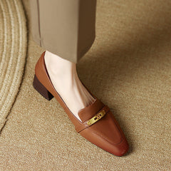 Ilhan Low Heel Loafers Brown Newgew