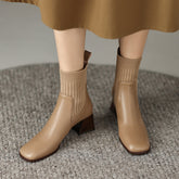 Noel Sock Chelsea Boots Nude Newgew