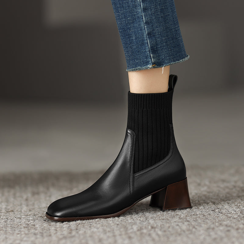 Noel Sock Chelsea Boots Black Newgew