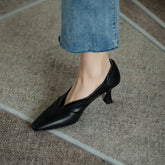 Gwen Black Kitten Heel Pumps Newgew