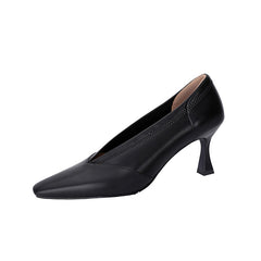 Gwen Black Kitten Heel Pumps Newgew