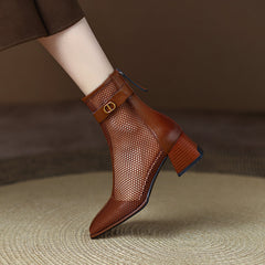 Daniela Low Heeled Mesh Ankle Boots NEW GEW