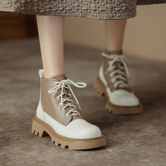 Heidi Patchwork Platform Boots Newgew