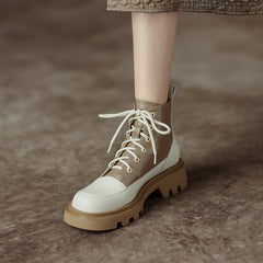 Heidi Patchwork Platform Boots Newgew