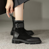 Haven Black Patchwork Boots Womens Newgew