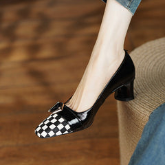 Caitlyn Checkerboard Cap Toe Heels Newgew