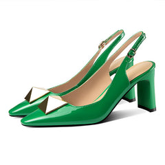 Divinity One Stud Slingback Heels NEW GEW