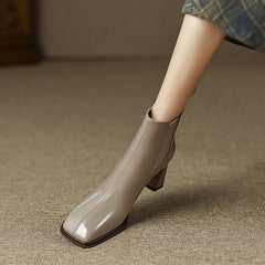 Hanna Chelsea Nude Ankle Boots with Heels Newgew