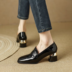 Issa Penny Loafer Heels Black newgew