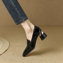 Issa Penny Loafer Heels Black newgew