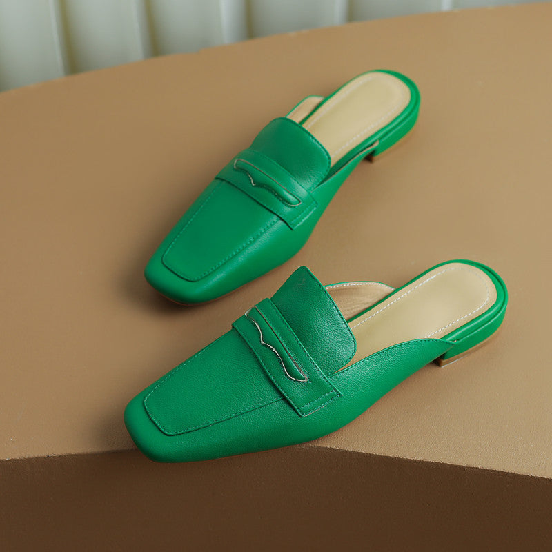 Esme Green Penny Loafer Mules NEW GEW