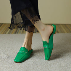 Esme Green Penny Loafer Mules NEW GEW