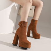 Greer Brown Platform Boots Newgew