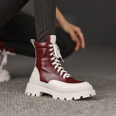 Myah Platform Combat Patchwork Boots newgew
