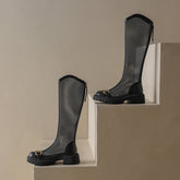 Ember Black Womens Mesh Knee High Boots NEW GEW