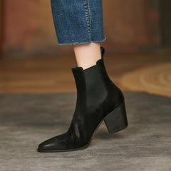 Havyn Black Pointed Toe Chelsea Boots Newgew