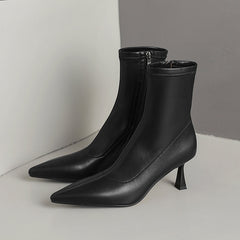 Mavis Kitten Heel Pointed Toe Ankle Boots newgew