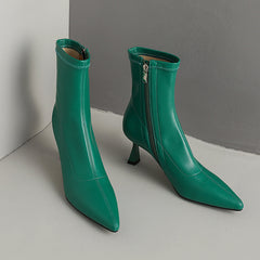 Mavis Kitten Heel Pointed Toe Ankle Boots newgew