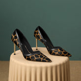 Mabel Womens Leopard Print Heels newgew