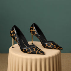 Mabel Womens Leopard Print Heels newgew