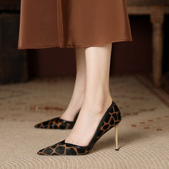 Mabel Womens Leopard Print Heels newgew