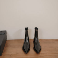 Indie Black Pointed Toe Ankle Boots Newgew