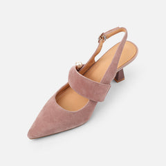Faiga Pink Slingback Pearl Heels NEW GEW