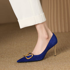 Margot Suede Royal Blue Pumps newgew