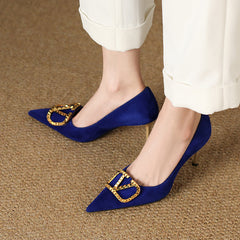 Margot Suede Royal Blue Pumps newgew