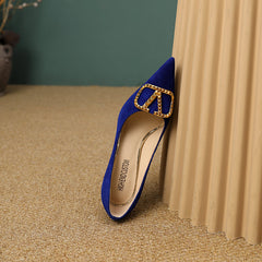 Margot Suede Royal Blue Pumps newgew