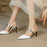 Chiara Rivet Ankle Strap Kitten Heels NEW GEW