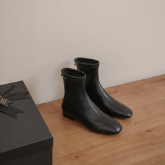 Indie Square Toe Black Sock Ankle Boots Newgew