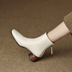 Isla Beige Boots Women Newgew