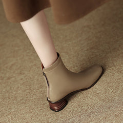 Isla Square Toe Nude Sock Boots Newgew