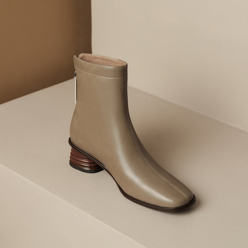 Isla Square Toe Nude Sock Boots Newgew