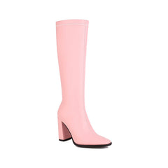 Gala Pink Knee High Boots Newgew